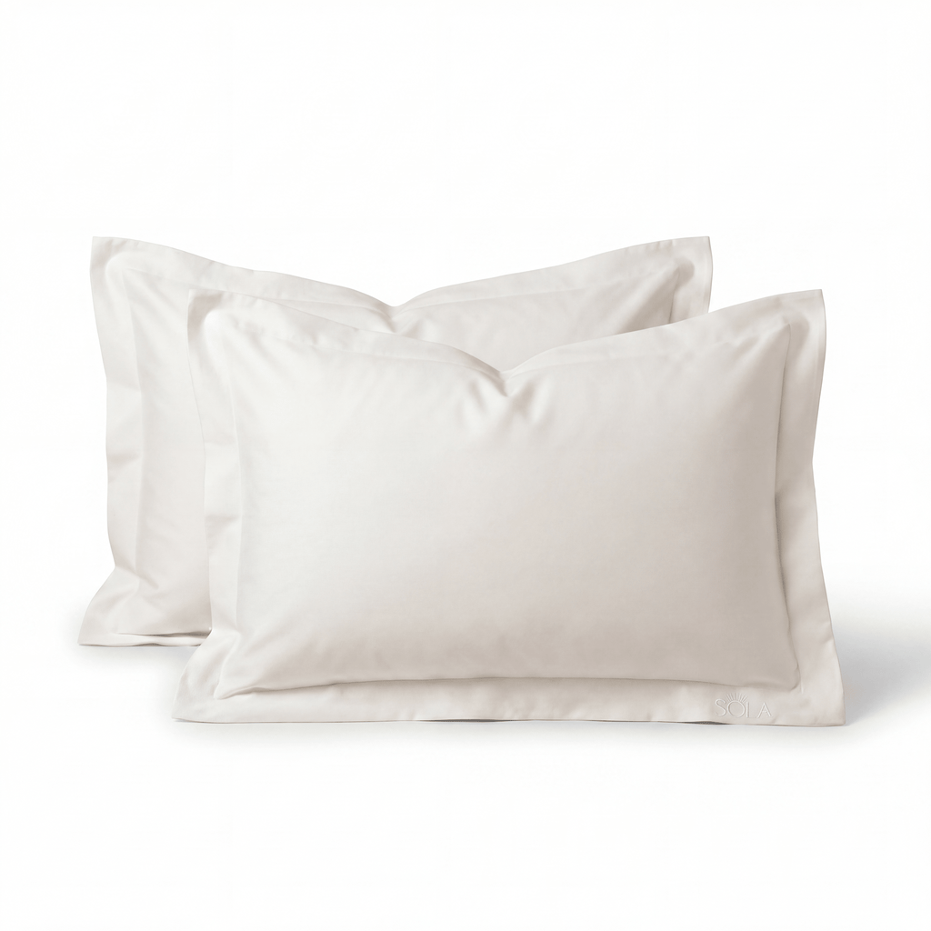 Cooling Bamboo Pillowcase Pair - Aura Drift Breathable For Hot Sleepers - Sola Wellness