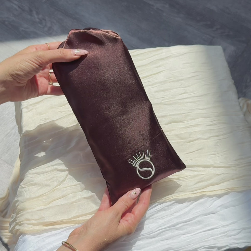 Mulberry Silk Sleep Mask - Sola Eclipse Blackout Sleep Mask for Deeper Sleep